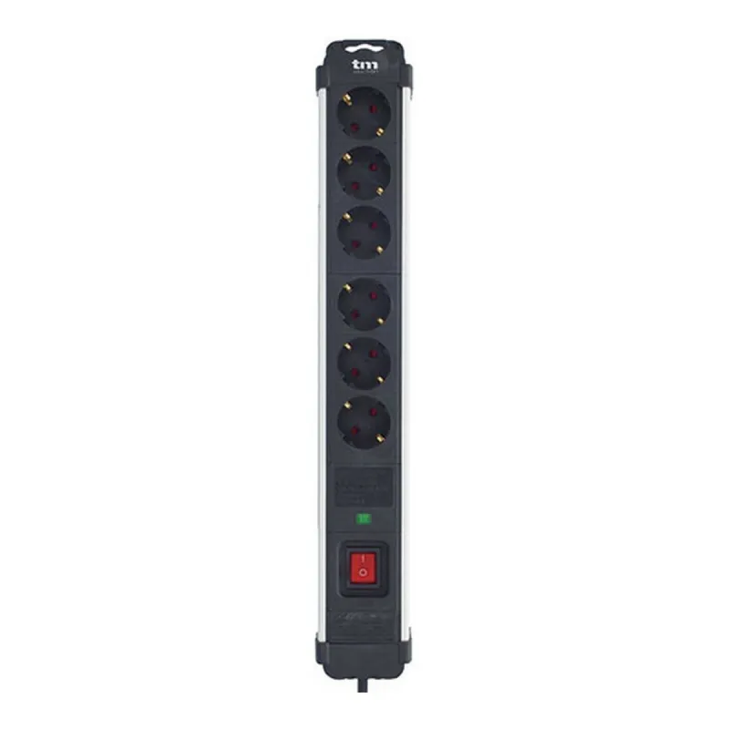 Jatkorasia - 6 pistoketta kytkimellä TM Electron Alumiini (1,5 m)