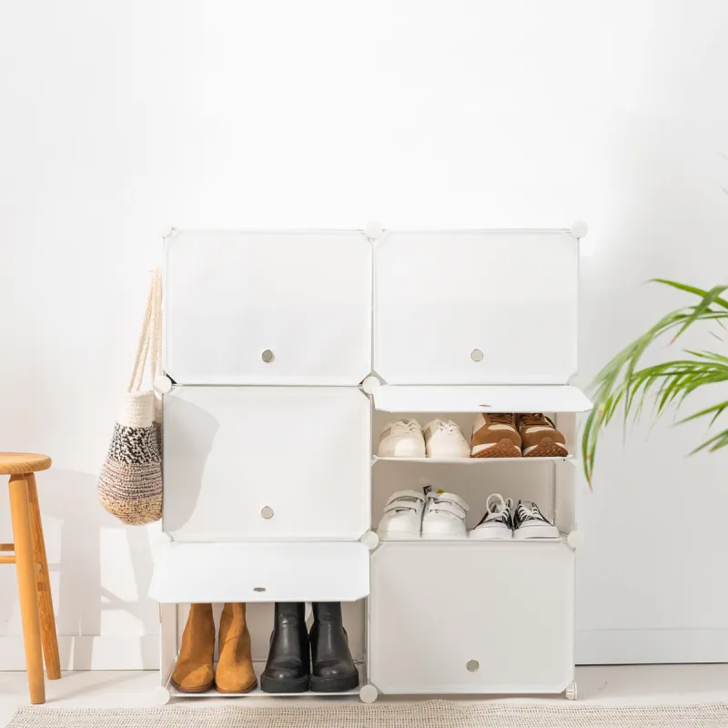Nešiojama modulinė batų lentyna InnovaGoods Balta