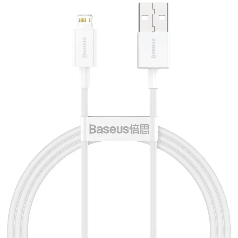 USB - Lightning kabelis Baseus CALYS-A02 Balta 1 m