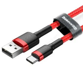 USB A - USB C kabelis Baseus Cafule Raudona 24 2 m