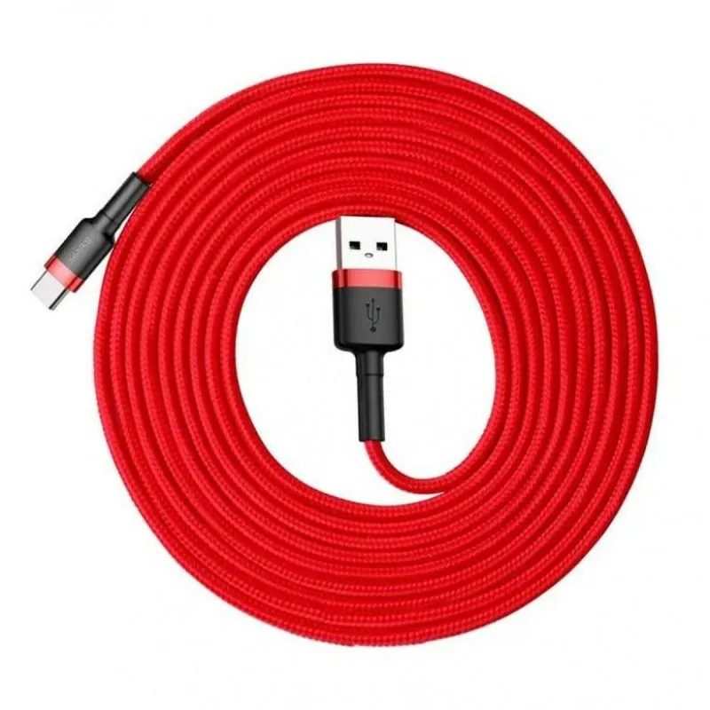 Кабель USB A — USB-C Baseus CATKLF-U09 Чёрный Красный 3 m