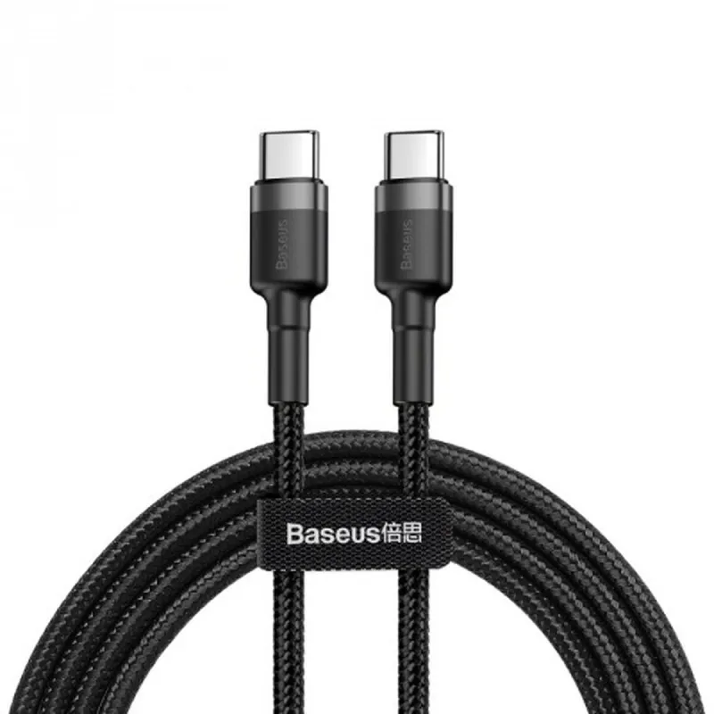 Кабель USB C Baseus Cafule Чёрный Черный/Серый 1 m