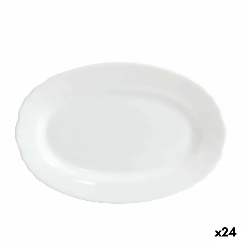 Serviravimo Lėkštė Bormioli Ebro stiklas Ovalus 23 x 15,5 x 2,1 cm (24 vnt.)