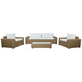 Sodo baldai Home ESPRIT Balta Ruda Rusvai gelsva Šviesiai rudas 248 x 85 x 80 cm 222 x 85 x 80 cm (4 Dalys)