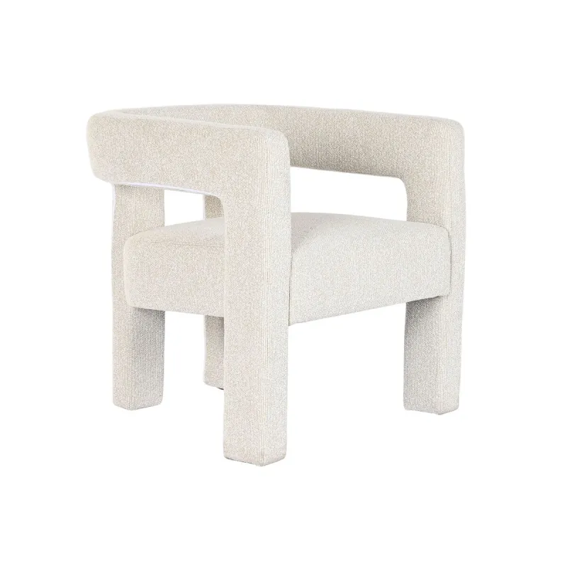 Сиденье Home ESPRIT Белый полиэстер Деревянный 67 X 61,5 X 67,5 CM