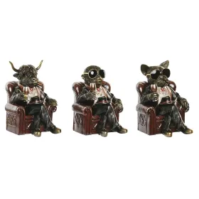 Dekoratīvās figūriņas Home ESPRIT Brūns Bronza 18 X 22,5 X 26,5 CM (3 gb.)
