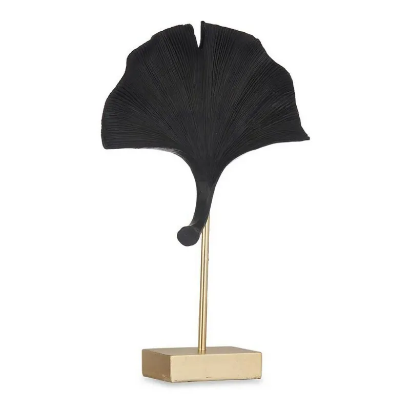Декоративная фигура Gift Decor Чёрный Позолоченный Цветок 8 x 37 x 24,5 cm