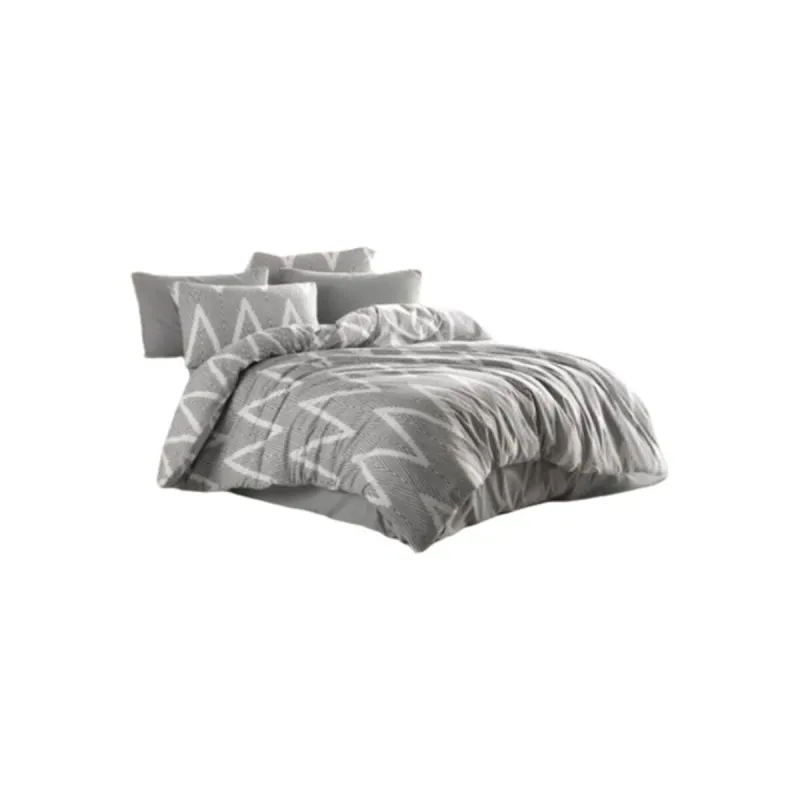 Duvet cover set Grey Super king 3 Pieces