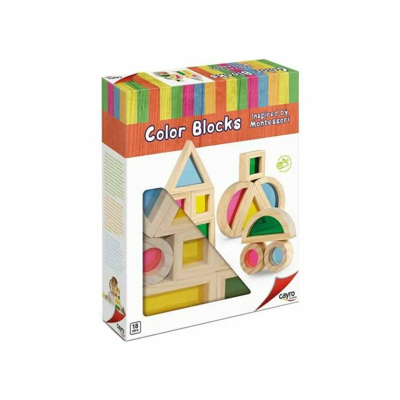 Puzle un domino komplekts Cayro Color Blocks Montessori