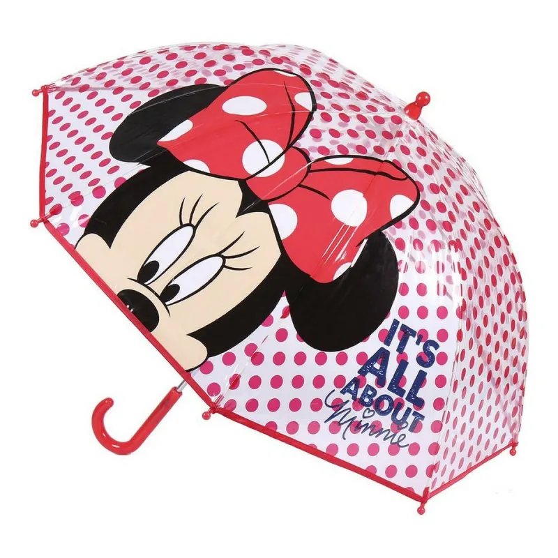Sateenvarjot Minnie Mouse Punainen 100 % POE (Ø 71 cm)