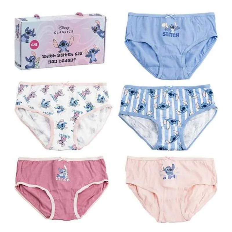 Mergaičių apatinių pakuotė Stitch Spalvotas