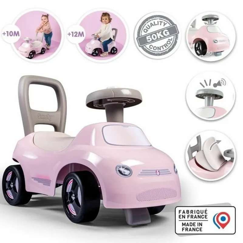 Толокар Smoby Чёрный Розовый 2 в 1