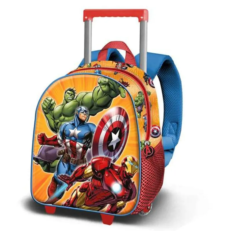 Школьный рюкзак 3D с колесиками The Avengers