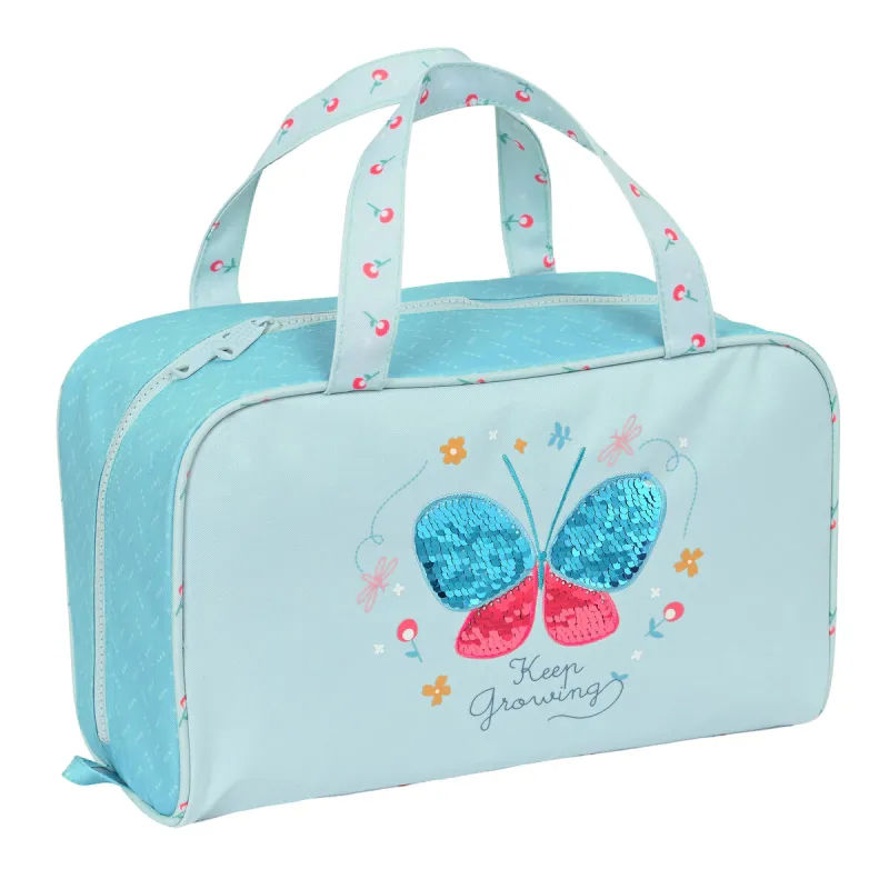 School Toilet Bag BlackFit8 Mariposa Light Blue 31 x 14 x 19 cm