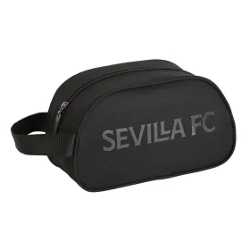 School Toilet Bag Sevilla Fútbol Club Teen Black Sporting 26 x 15 x 12 cm