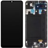 LCD screen Samsung A205 A20 with touch screen and frame original Black (service pack)