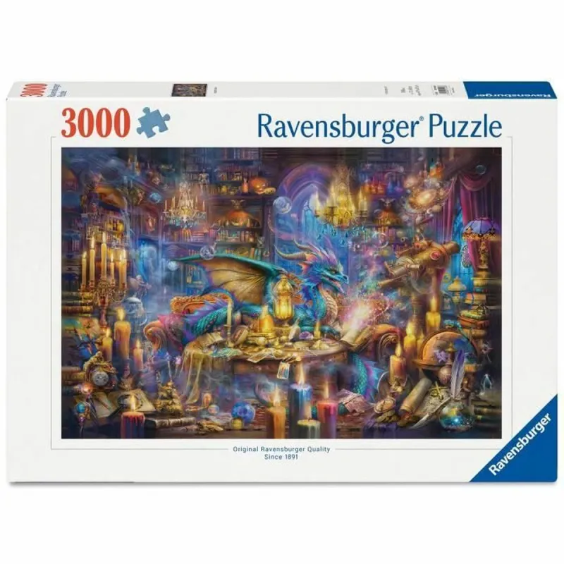 Puzle un domino komplekts Ravensburger Dragon's Library 3000 Daudzums