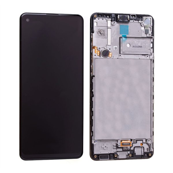 LCD screen Samsung A217F A21s  with touch screen and frame original Black (service pack)