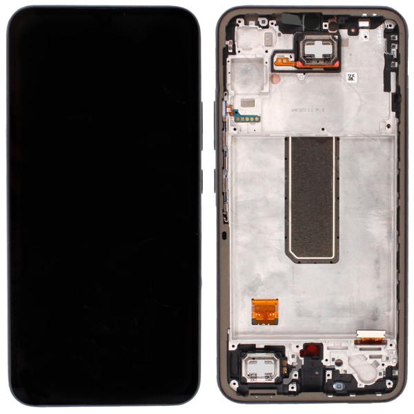 LCD screen Samsung A346 A34 5G with touch screen and frame original Awesome Graphite (service pack)