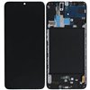 LCD screen Samsung A705 A70 with touch screen and frame original Black (service pack)