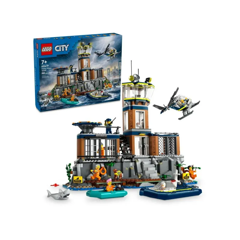 Rakennussetti Lego 60419 Police Station Island Monivärinen 980 Kappaletta