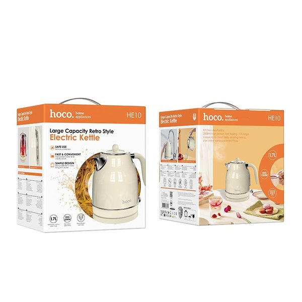 Electric kettle Hoco HE10 1.7l 2200W white