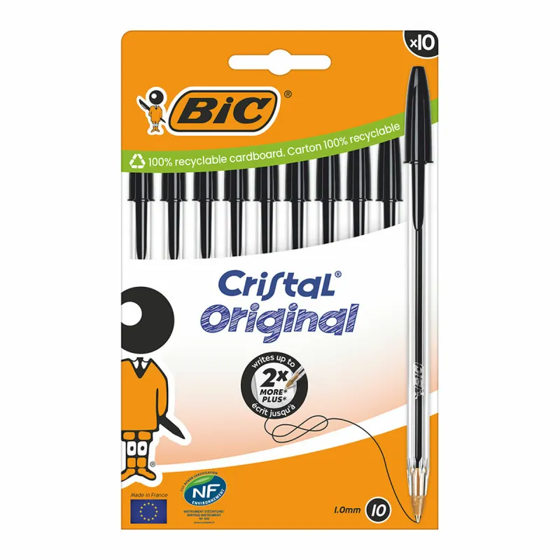 Kynä Bic Cristal Musta (10 osaa)