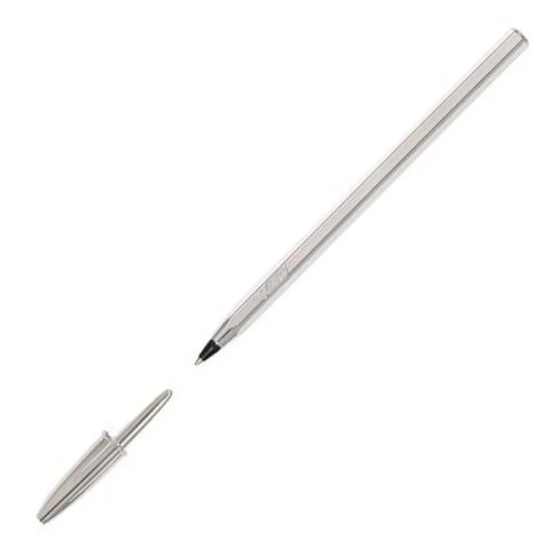 Täytekynä Bic 921339 Musta Hopeinen 0,32 mm (20 Kappaletta)