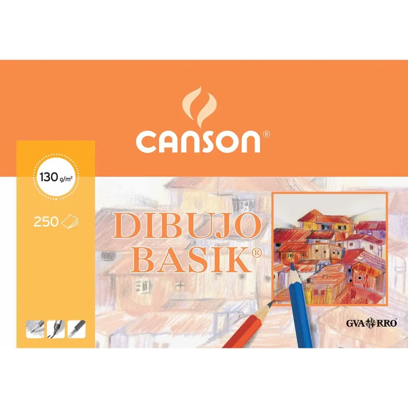 Бумага для рисования Canson Basik Белый A3 250 Листья
