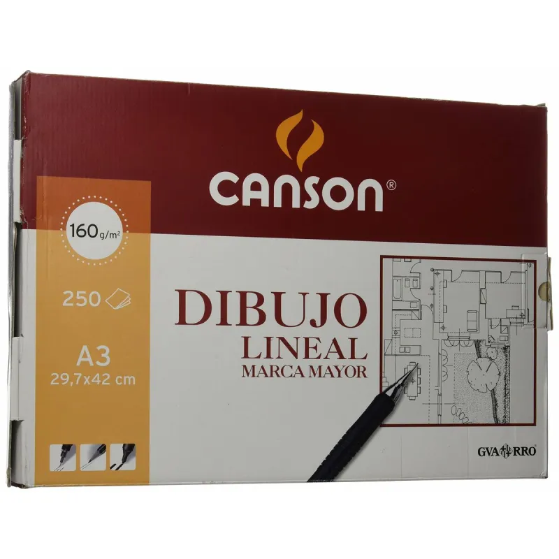 Joonistuspaber Canson Basik Valge A3 250 Lehed
