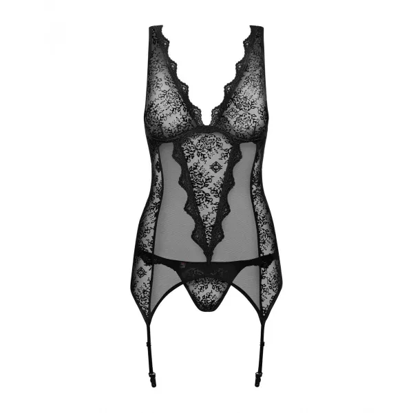 Корсет Obsessive Emperita Чёрный S/M