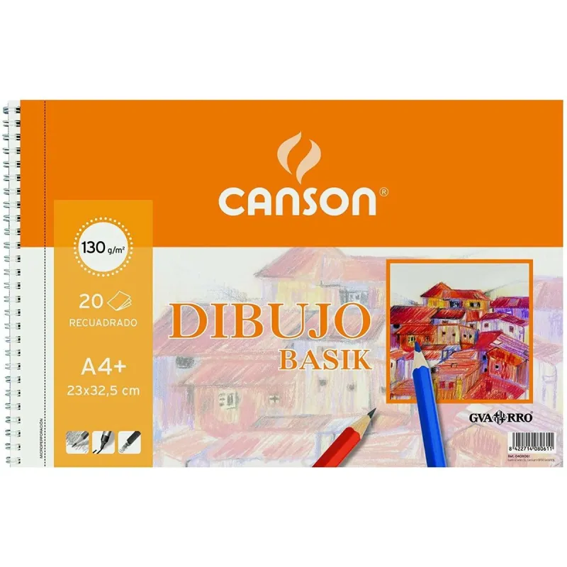 Piešimo bloknotas Canson Basik Su įdėklu Mikro perforuotas 130 g/m²