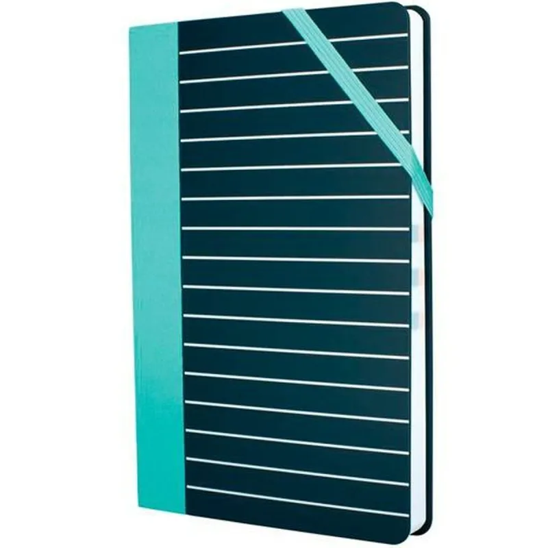 Užrašų knygelė Milan STRIPE Juoda Žalia 21 x 14,6 x 1,6 cm