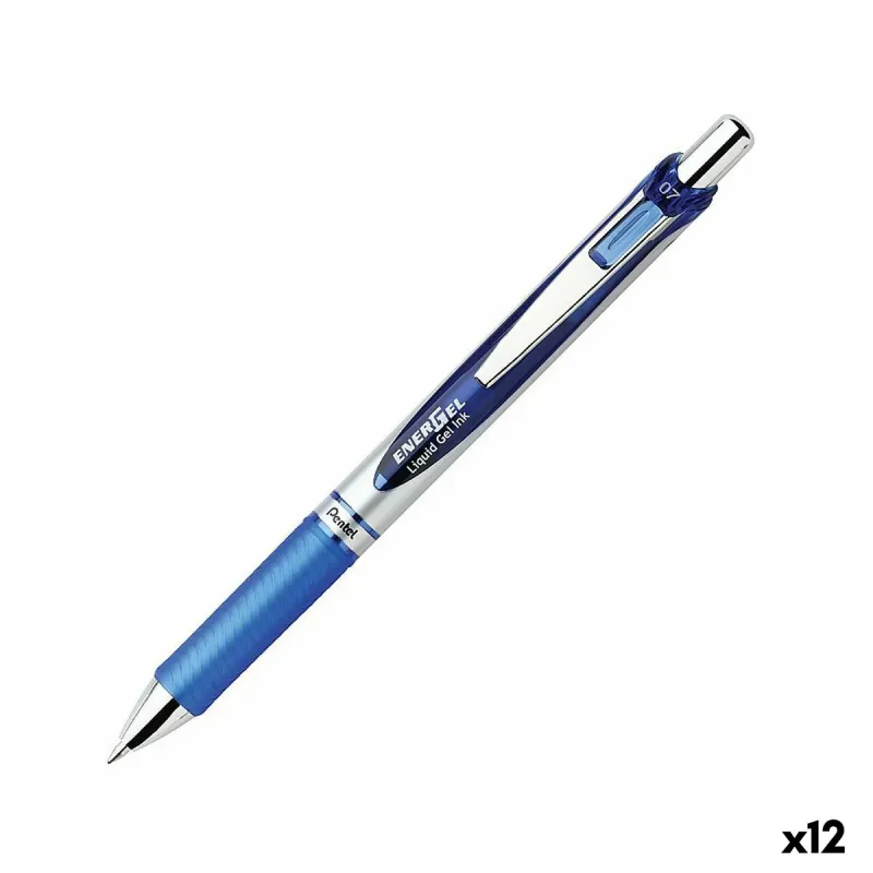 Geelikynä Pentel Energel XM Klick 0.7 Sininen 12 Kappaletta
