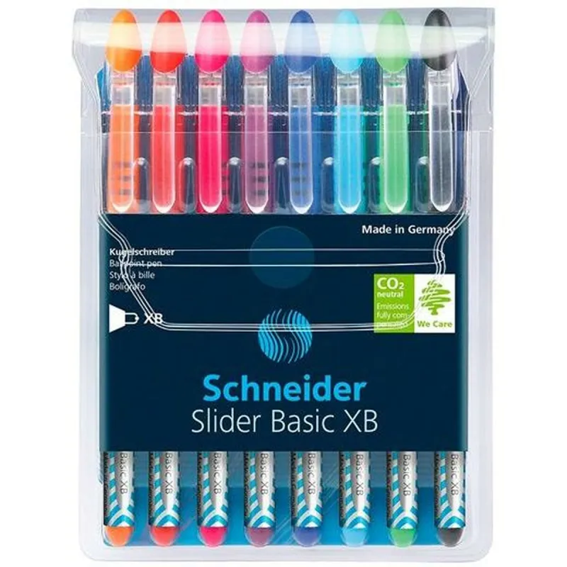 Lodīšu Pildspalvu Komplekts Schneider Slider Basic Daudzkrāsains 8 Daudzums