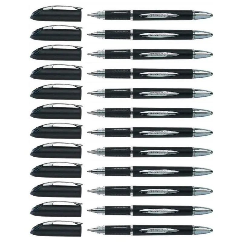 Ручка с жидкими чернилами Uni-Ball Rollerball Jestsream SX-210 Чёрный 1 mm (12 Предметы)