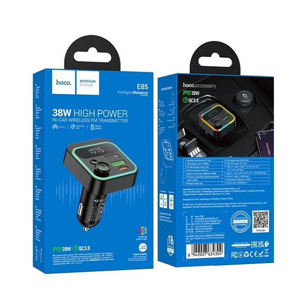 FM modulator Hoco E85 PD20W+QC3.0