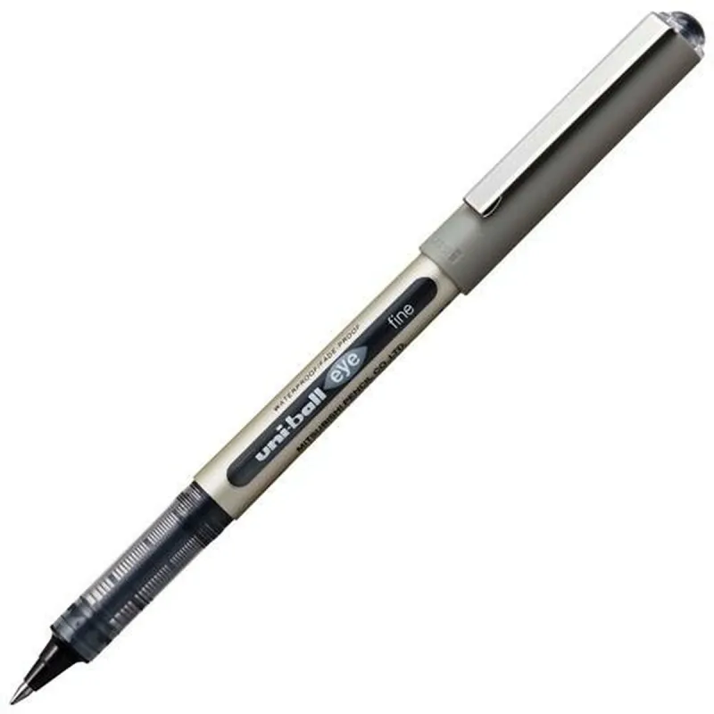Šķidrās tintes pildspalva Uni-Ball Rollerball Eye Fine UB-157 Melns 0,7 mm (12 Daudzums)