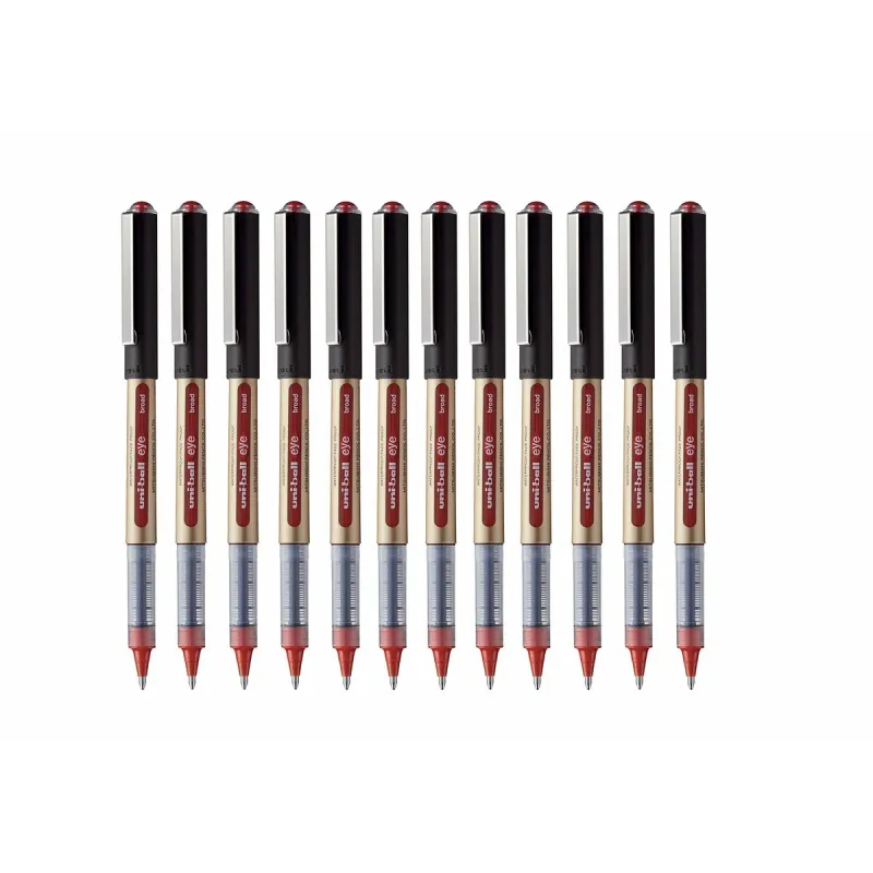 Šķidrās tintes pildspalva Uni-Ball Rollerball Eye Broad UB-150 Sarkans 1 mm (12 Daudzums)