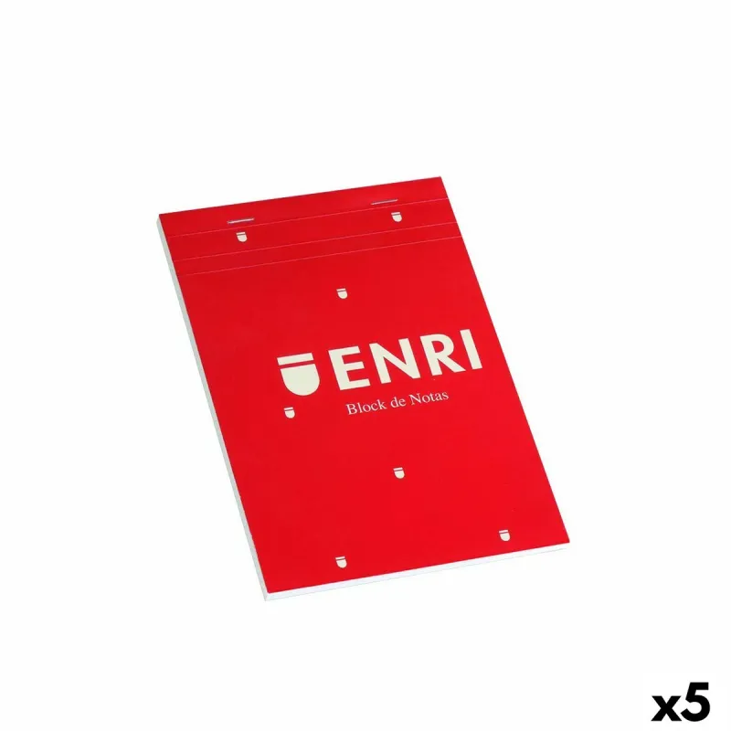 Paberkott ENRI Punane A5 80 Lehed 4 mm (5 Ühikut)
