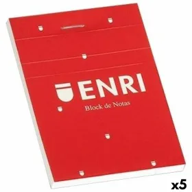 Muistio ENRI Punainen A4 80 Levyt (5 osaa)