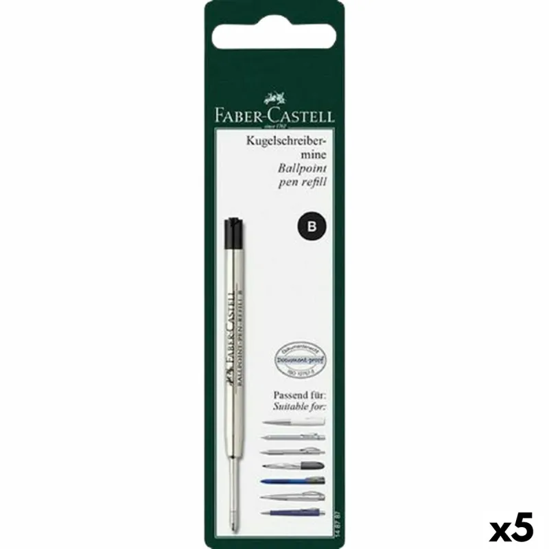 Vaihto-osat Faber-Castell Kynä Musta (5 osaa)