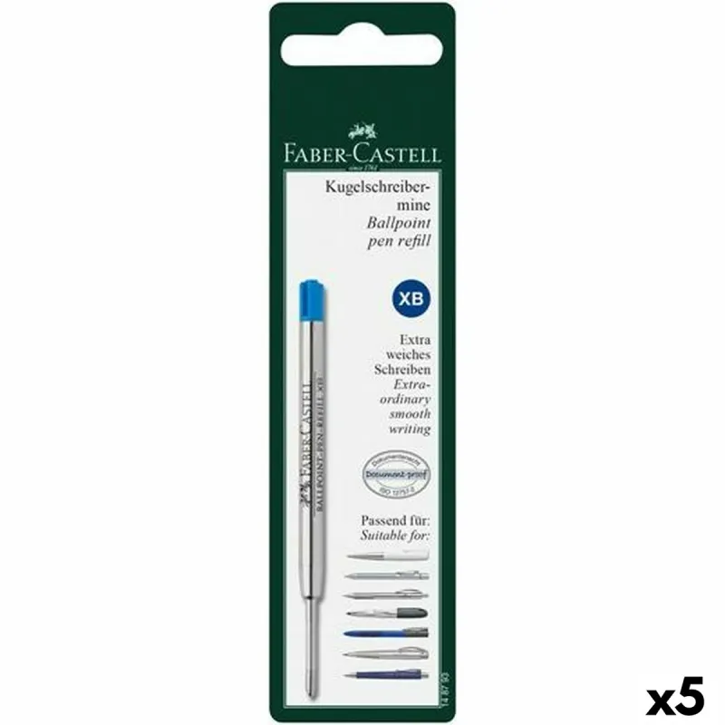 Vaihto-osat Faber-Castell Kynä 0,6 mm Sininen (5 osaa)