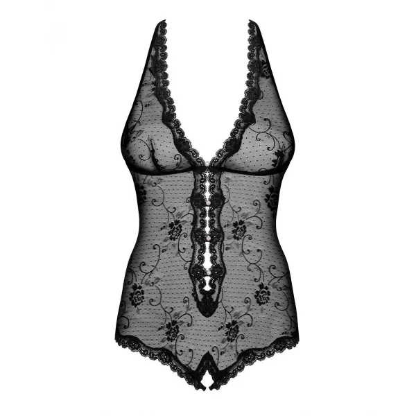 Bodijs Obsessive Fiorenta teddy Melns S/M