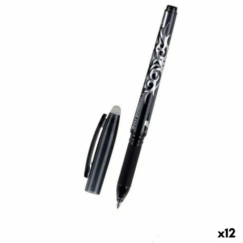 Ручка MP Чёрный Стираемые чернила 0,7 mm (12 штук)