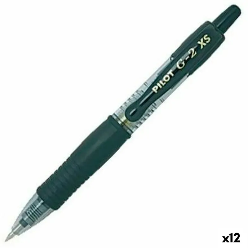 Kynä Roller Pilot G-2 XS Sisäänvedettävä Musta 0,4 mm (12 osaa)