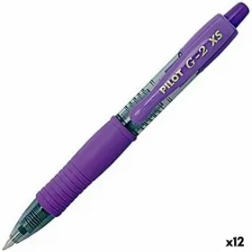 Kynä Roller Pilot G-2 XS Sisäänvedettävä Violetti 0,4 mm (12 osaa)