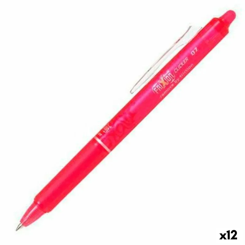 Kynä Pilot Frixion Clicker Pyyhittävä muste Pinkki 0,4 mm 12 osaa