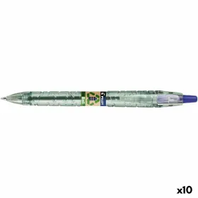 Kynä Pilot Ecoball Kierrätetty muovi Sininen 1 mm (10 osaa)