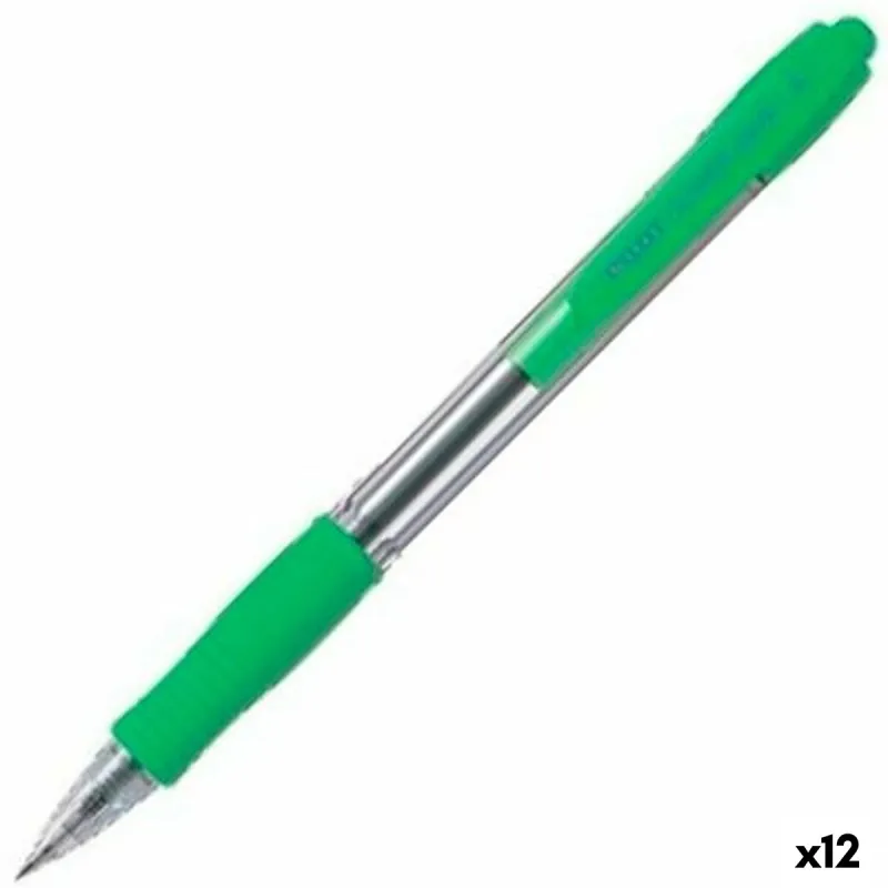 Pildspalva Pilot Supergrip Gaiši zaļš 0,4 mm (12 gb.)